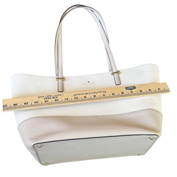 Kate Spade NEW YORK Cedar Street Leather Cream/Beige Tote Bag - Picture 5 of 11